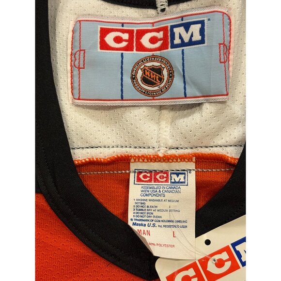 Deadstock Vintage 1990's CCM Philadelphia Flyers NHL Hockey Jersey Men's Large - Picture 7 of 7